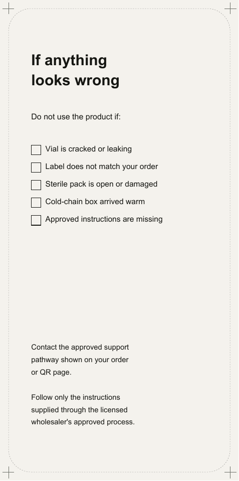 Customer Receive Checklist page 2